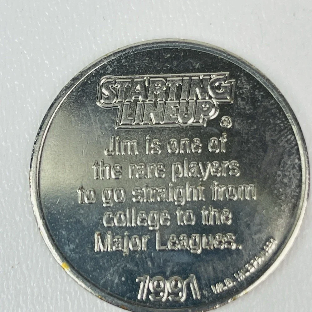 Starting Lineup 1991 Jim Abbott Major League Metal Token Baseball Collectors